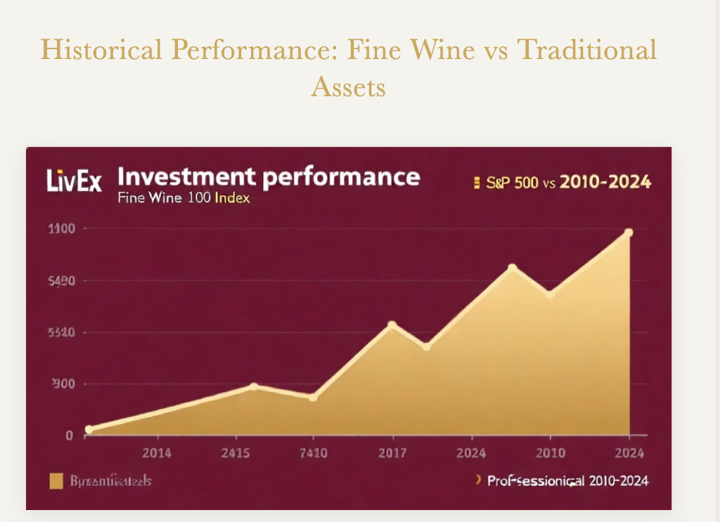 Wine Investment Performance Chart - Liv-ex Fine Wine 100 Index vs S&P 500